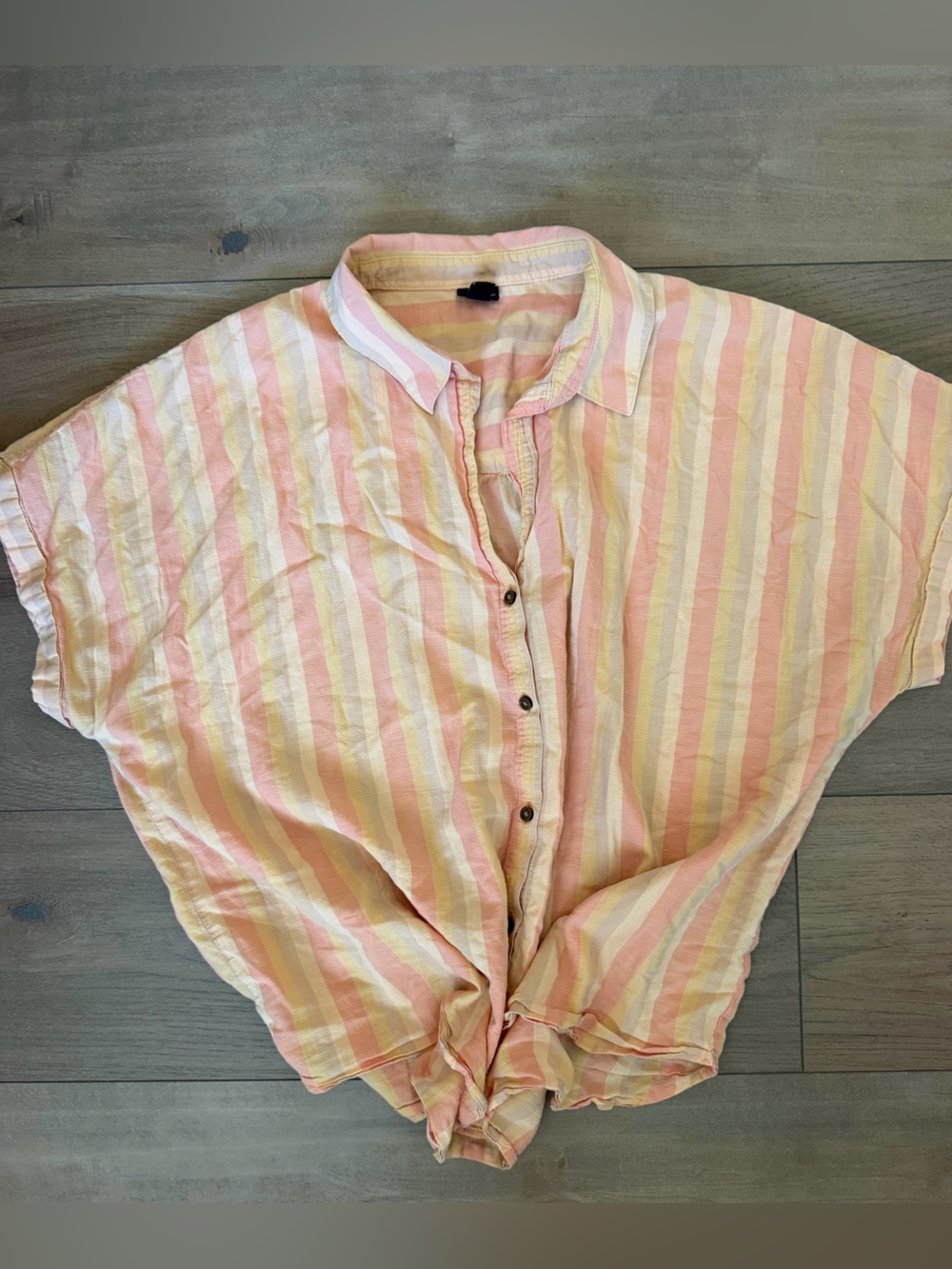 Patagonia Orange Pink and Cream Cotton Skirt xl